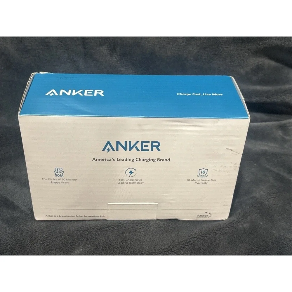 Anker PowerPort Cube A2763 Power‎ Strip 3 Outlets and 3 USB Ports Open Box